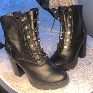 Combat stylish Express comfy boots!